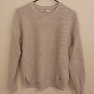 Hollister Cream Knit Sweater